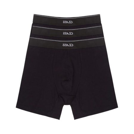 Cueca Class Boxer 3 Pack Black 