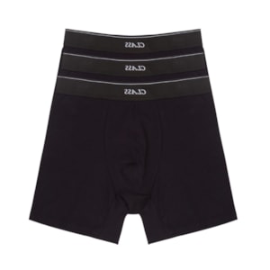 Cueca Class Boxer 3 Pack Inverso Black Cueca Class Boxer 3 Pack Inverso Black
