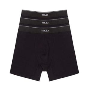 Cueca Class Boxer 3 Pack Inverso Black