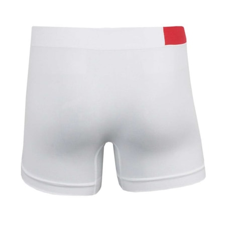 Cueca Dc Shoes Boxer Seamless Branco Vermelho