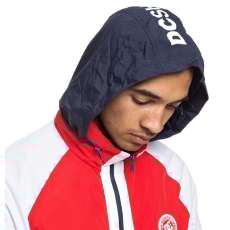 Jaqueta Corta Vento Dc Rai Track Top Imp Navy