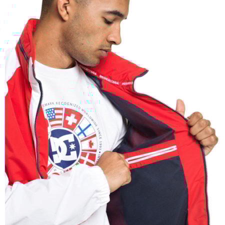 Jaqueta Corta Vento Dc Rai Track Top Imp Navy