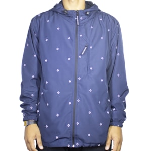 Jaqueta Corta Vento Dc Up Pill Black Iris Azul