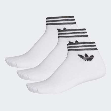 Meia Adidas Trf Ankle Stripes 3pp Branca