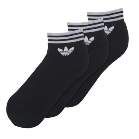 Meia Adidas Trf Ankle Stripes Preta Tamanho 35 a 38