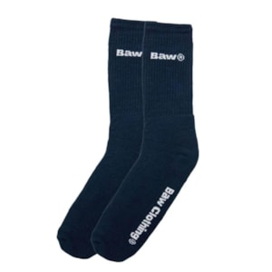 Meia Baw Clothing Logo Azul Marinho