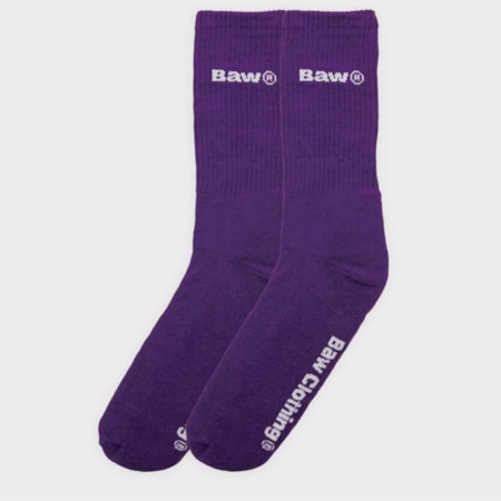 Meia Baw Clothing Logo Roxo