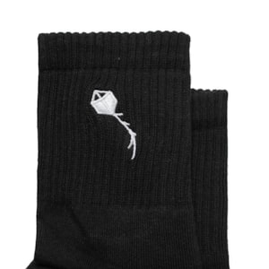Meia Class Ribbed Pipa Black Meia Class Ribbed Pipa Black