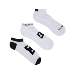 Meia Dc Shoes Kit 3 Soquete Branco