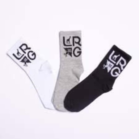 Meia Lrg Stacked Kit 3 Unidades Branco Cinza Preto