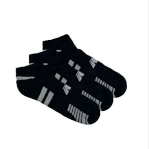 Meia New Balance Kit 3 unidades Soquete Preta Meia New Balance Kit 3 unidades Soquete Preta