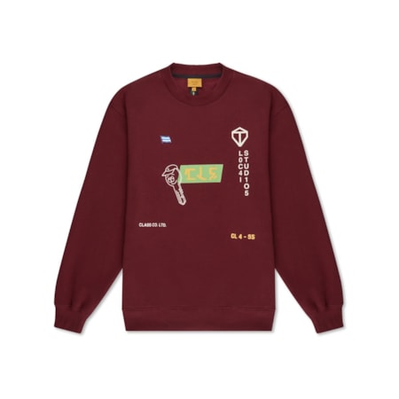 Moletom Class Crewneck Container Burgundy 