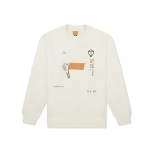 Moletom Class Crewneck Container Off White 