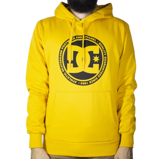 Moletom Dc Shoes Canguru Circle Back Amarelo Prince Of Streets