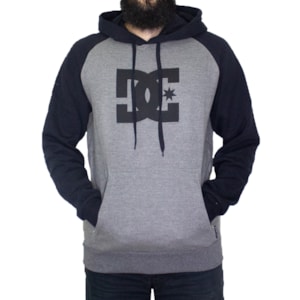 Moletom Dc Shoes Canguru Star Raglan Black/grey