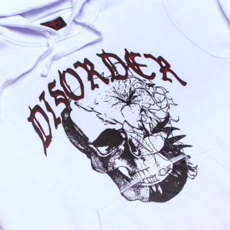 Moletom Disorder Floral Skull White