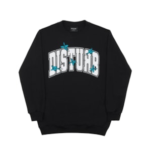 Moletom Disturb College Crewneck Black Moletom Disturb College Crewneck Black