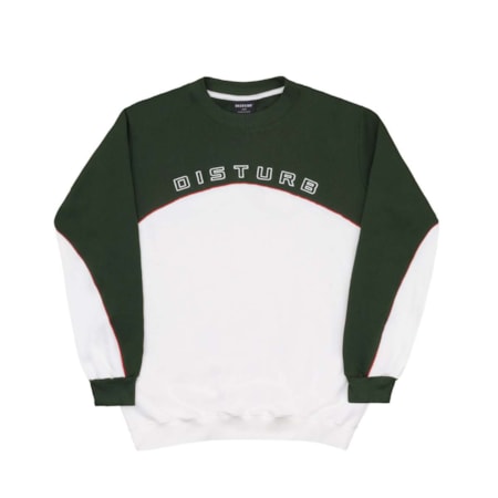 Moletom Disturb Crewneck Outline Arch Green Off White