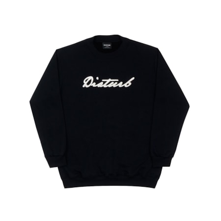 Moletom Disturb Cursive Signature Black