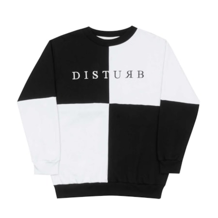 Moletom Disturb Maiden Crewneck Black White