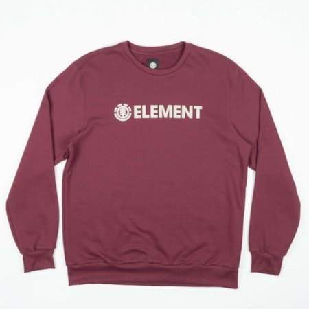 Moletom Element Careca Blazin Vinho Cinza