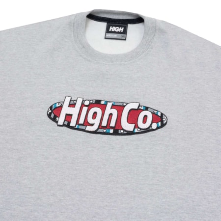 Moletom High Company Crewneck Tooled Heather Grey