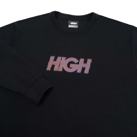 Moletom High Crewneck Olograph Logo Black