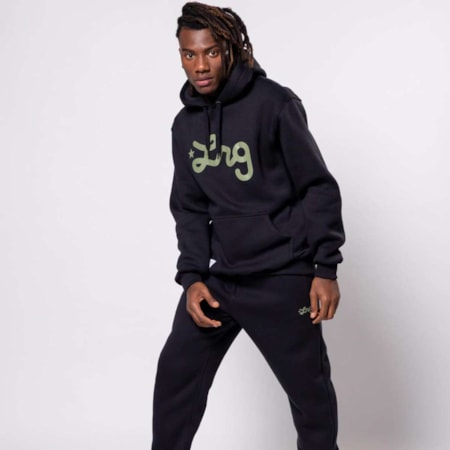 Moletom Lrg Canguru Lifted Script Preto