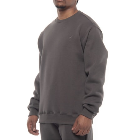 Moletom Lrg Careca 47 Crew Fleece Cinza