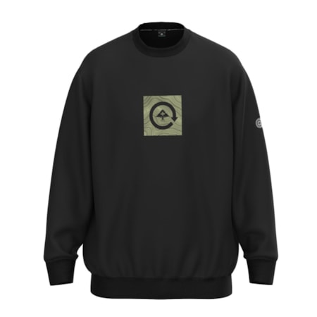 Moletom Lrg Careca Topical Cycle Crew Fleece Preto 