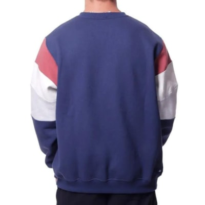 Moletom Ous Crewneck 9 Shoulder Azul Mescla