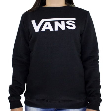 Moletom Vans Feminino Classic Crew Black VN0A4S97BLK