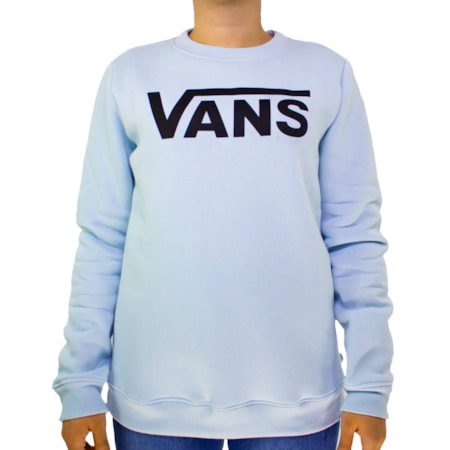 Moletom Vans Feminino Classic V Crew Ballad Blue VN0A4S97ZFM