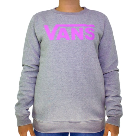 Moletom Vans Feminino Classic V Crew Cement Heather VN0A4S9702F