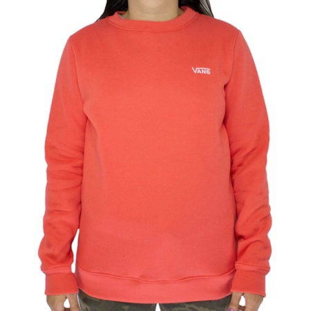 Moletom Vans Feminino Flying Crew Hot Coral 