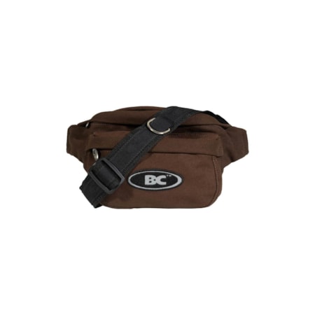 Pochete de Sarja Barra Crew Goods Logo Classic Marrom 