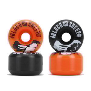 Roda Black Sheep Importada Dual Colors Black Orange 54MM 102A