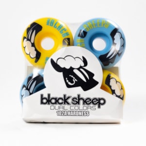 Roda Black Sheep Importada Dual Colors Blue Yellow 54MM 102A