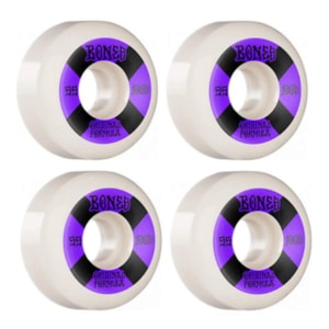 Roda De Skate Bones Og Formula V5 100s 55MM White Purple