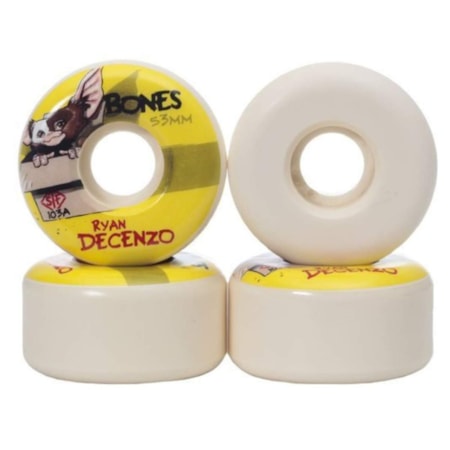 Roda De Skate Bones STF Decenzo Gizzmo V2 53MM 103A White