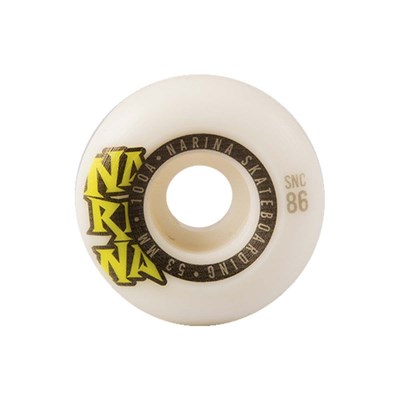 Roda de Skate Narina Logo Profissional Branca 53mm