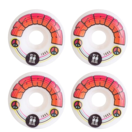 Roda de Skate Narina Psyc Profissional Branca 53mm