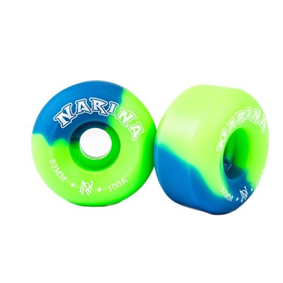 Roda Skate Narina Tie Dye 54mm Azul Verde