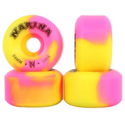 Roda Skate Narina Tie Dye 54mm Pink Amarelo