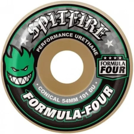 Roda Spitfire Formula Four Conical Green Print 54MM 101A