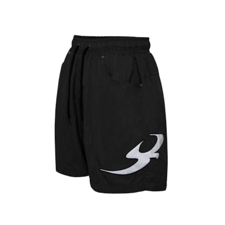 Short Barra Crew B Refletivo Preto