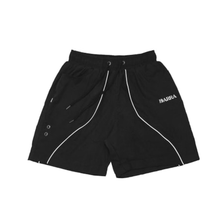 Shorts Barra Crew 24 Circular Refletivo Preto