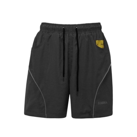 Shorts Barra Crew Circular Refletivo Preto 