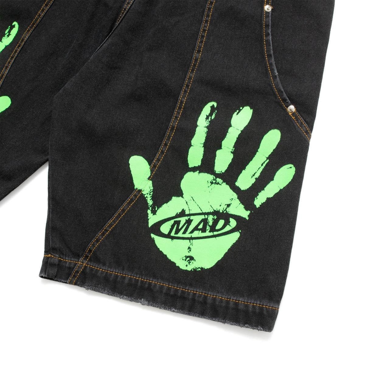 Shorts Jeans Mad Enlatados Greenprint - Prince Of Streets