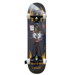 Skate Completo Wood Light Pantera Preto 